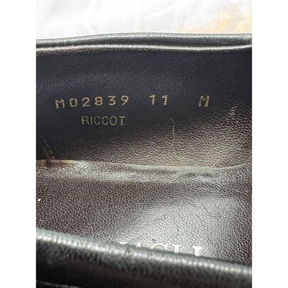 Bruno Magli Maioco Penny Loafers Mens Size 11 Black Leather Slip On Dress Shoes - Picture 6 of 12